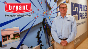 David Lamb of Peirce Phelps, publisher of Bryant Ductless to promote mini split installations.